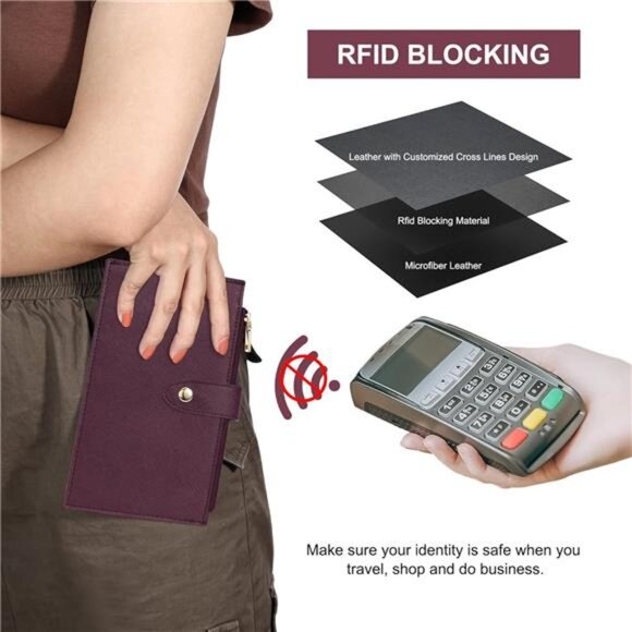 New RFID Wallet Women Large Size Bifold Multi Card Wallet Case - Picture 4 of 6